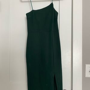 Dark green midi formal dress